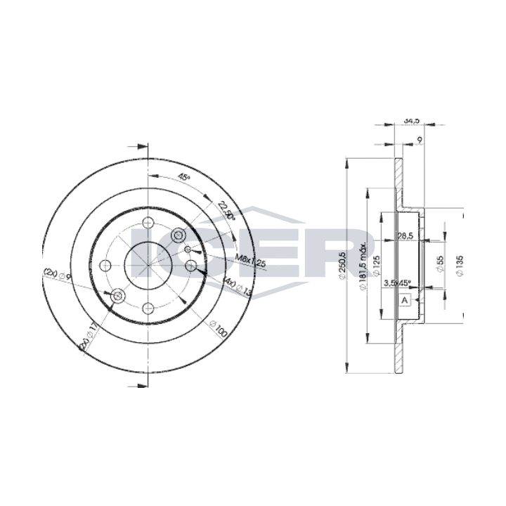 Stabdžių diskas ICER 78BD3257-2