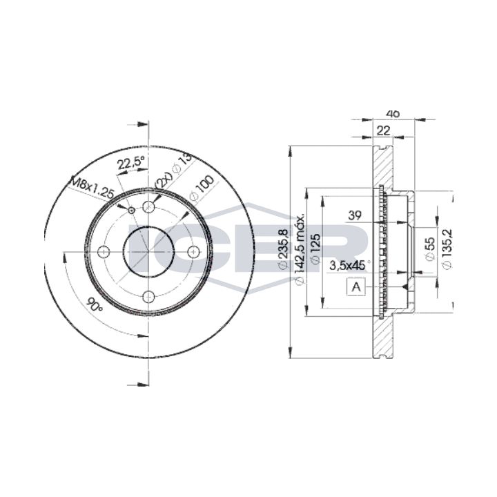 Stabdžių diskas ICER 78BD3265-2