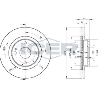 Stabdžių diskas ICER 78BD3266-2