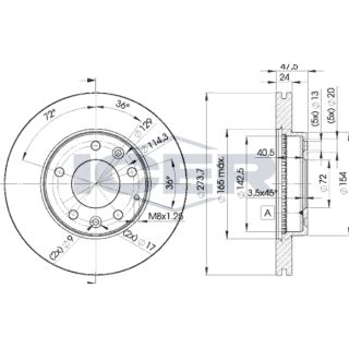 Stabdžių diskas ICER 78BD3267-2