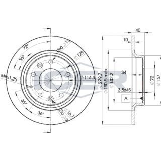 Stabdžių diskas ICER 78BD3268-2