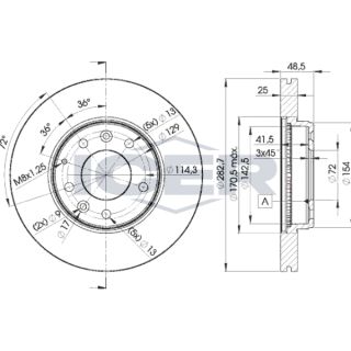 Stabdžių diskas ICER 78BD3269-2