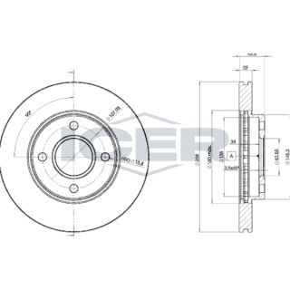 Stabdžių diskas ICER 78BD3270-2