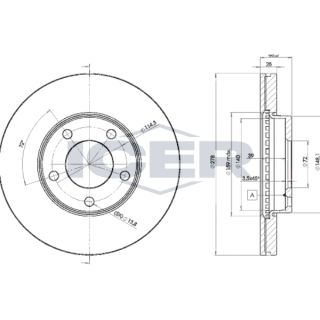 Stabdžių diskas ICER 78BD3272-2