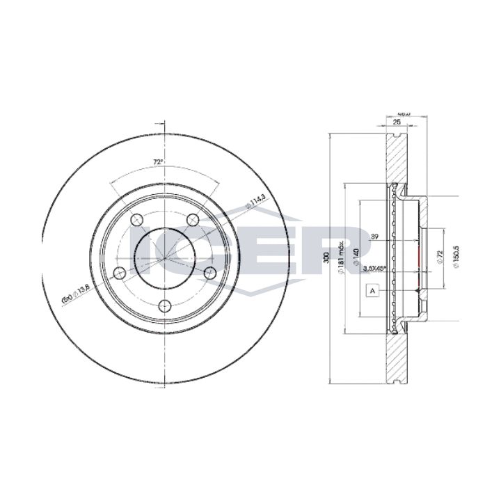 Stabdžių diskas ICER 78BD3273-2