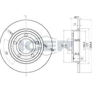 Stabdžių diskas ICER 78BD3275-2