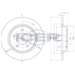 Stabdžių diskas ICER 78BD3276-2