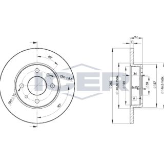 Stabdžių diskas ICER 78BD3465-2
