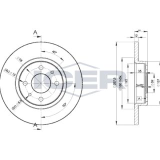 Stabdžių diskas ICER 78BD3466-2