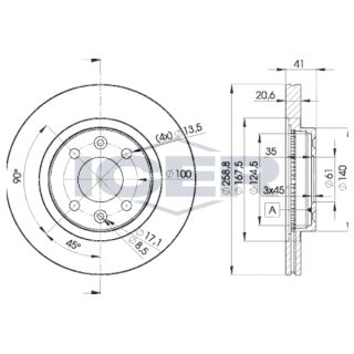 Stabdžių diskas ICER 78BD3550-2