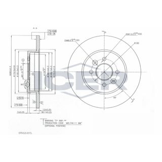 Stabdžių diskas ICER 78BD3574-2