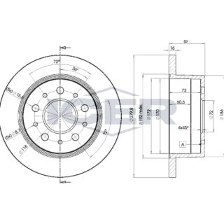 Stabdžių diskas ICER 78BD3806-1