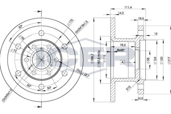 Stabdžių diskas ICER 78BD3907-1
