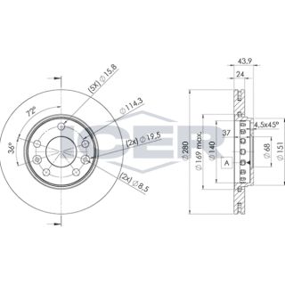 Stabdžių diskas ICER 78BD4022-2