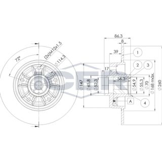 Stabdžių diskas ICER 78BD4023-1