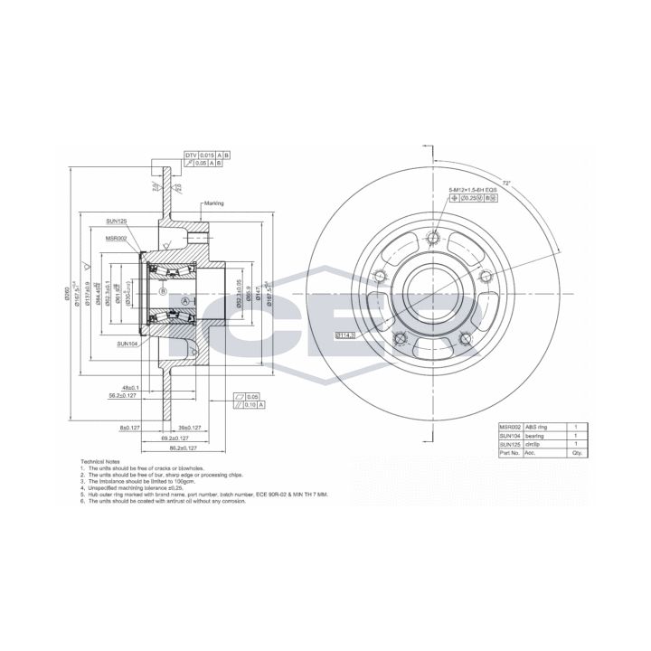 Stabdžių diskas ICER 78BD4026-1