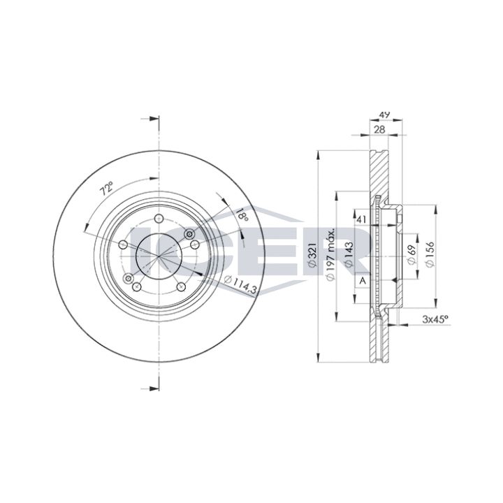 Stabdžių diskas ICER 78BD4051-2