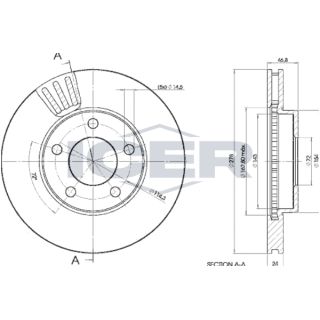Stabdžių diskas ICER 78BD4093-2