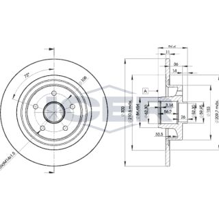 Stabdžių diskas ICER 78BD4108-1