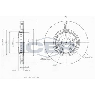 Stabdžių diskas ICER 78BD4162-2