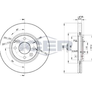 Stabdžių diskas ICER 78BD4193-2