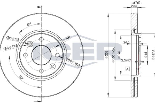 Stabdžių diskas ICER 78BD4193-2