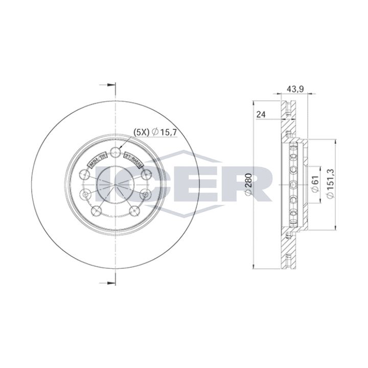 Stabdžių diskas ICER 78BD4294-2