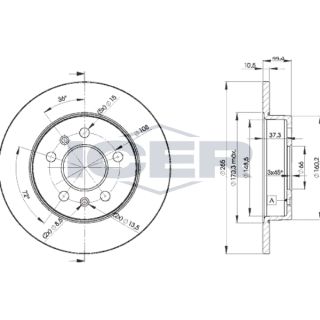 Stabdžių diskas ICER 78BD4296-2