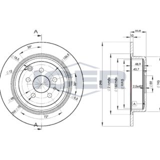 Stabdžių diskas ICER 78BD4621-2