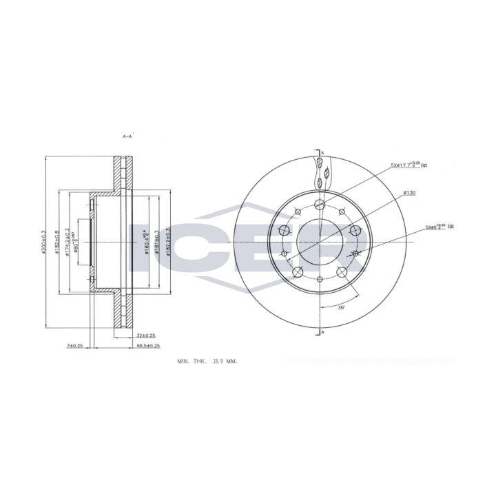 Stabdžių diskas ICER 78BD4622-1