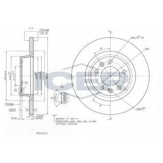 Stabdžių diskas ICER 78BD4623-2