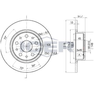 Stabdžių diskas ICER 78BD4646-2