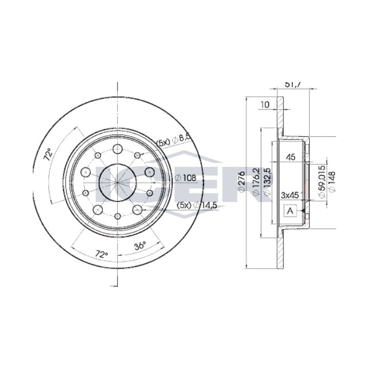 Stabdžių diskas ICER 78BD4646-2