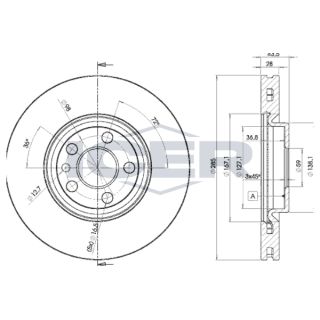Stabdžių diskas ICER 78BD4678-2