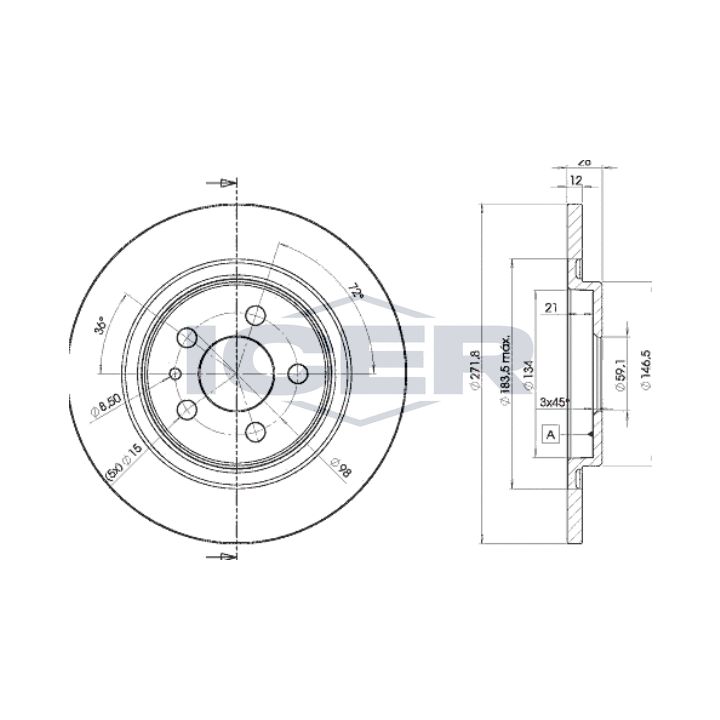 Stabdžių diskas ICER 78BD4679-2