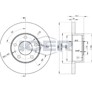 Stabdžių diskas ICER 78BD4680-2