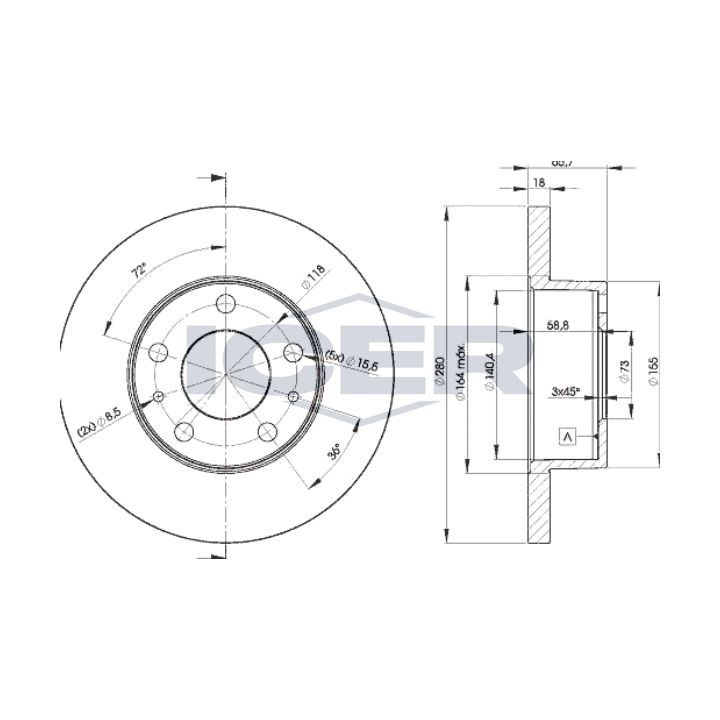 Stabdžių diskas ICER 78BD4680-2