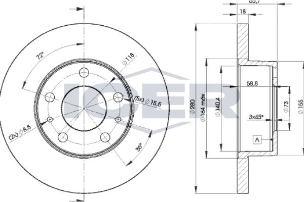 Stabdžių diskas ICER 78BD4680-2