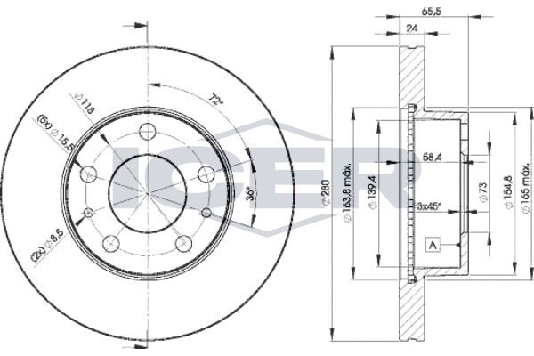 Stabdžių diskas ICER 78BD4681-2