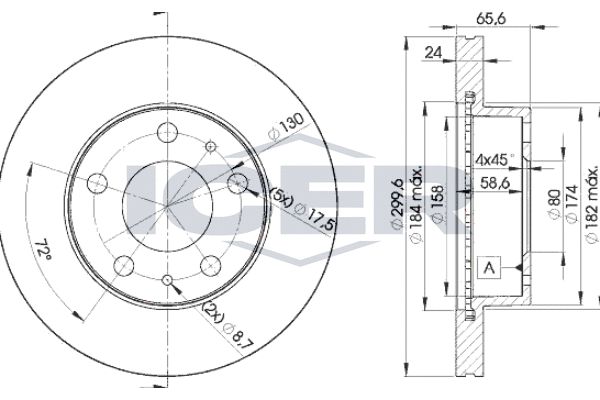 Stabdžių diskas ICER 78BD4682-2
