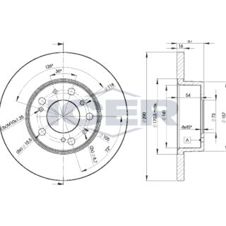 Stabdžių diskas ICER 78BD4695-2