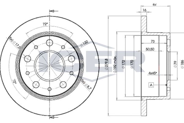 Stabdžių diskas ICER 78BD4696-1