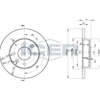 Stabdžių diskas ICER 78BD4705-2
