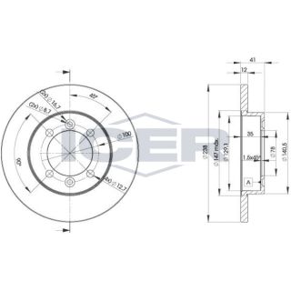 Stabdžių diskas ICER 78BD4706-2