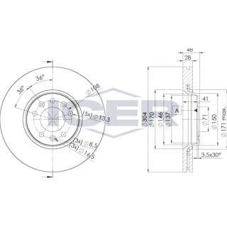 Stabdžių diskas ICER 78BD4755-2
