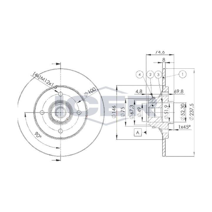 Stabdžių diskas ICER 78BD4901-1