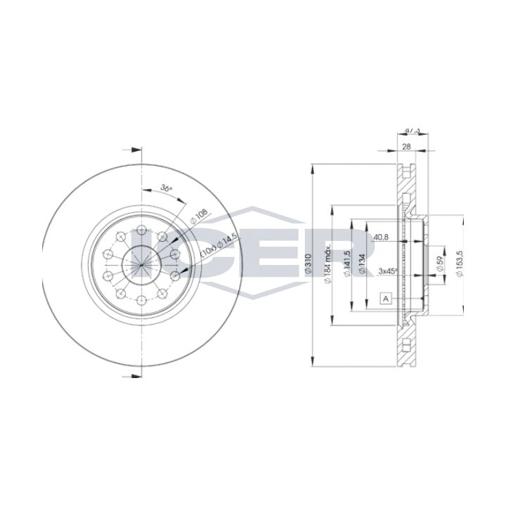 Stabdžių diskas ICER 78BD4921-2