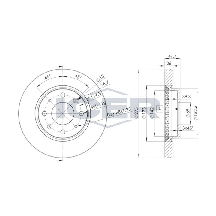 Stabdžių diskas ICER 78BD5002-2
