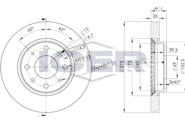 Stabdžių diskas ICER 78BD5002-2