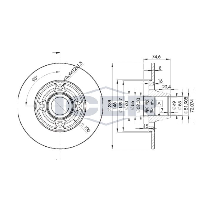 Stabdžių diskas ICER 78BD5006-1